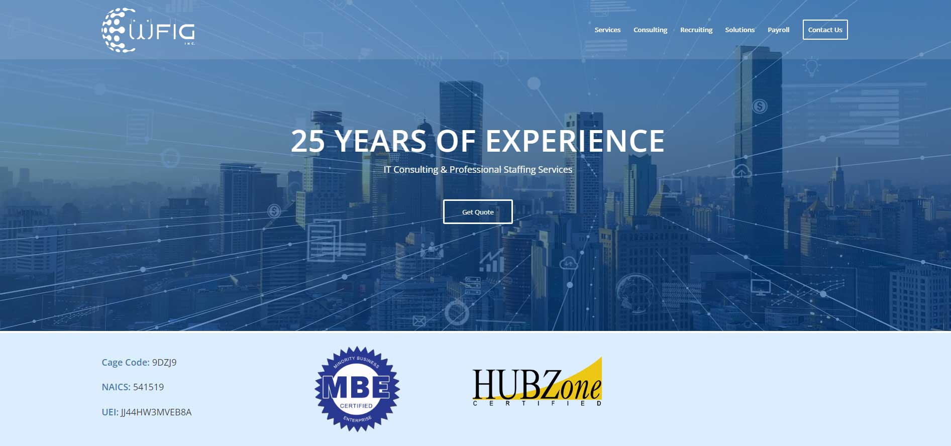 WFIG Landing Page Design